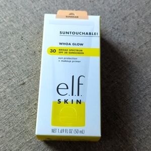 New In Box! e.l.f. SKIN Suntouchable Whoa Glow SPF 30, Sunscreen & Makeup Primer